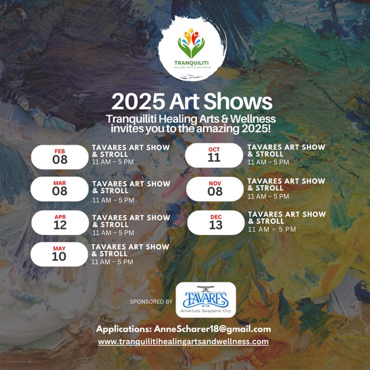 Tavares Art Show - Monthly Calendar